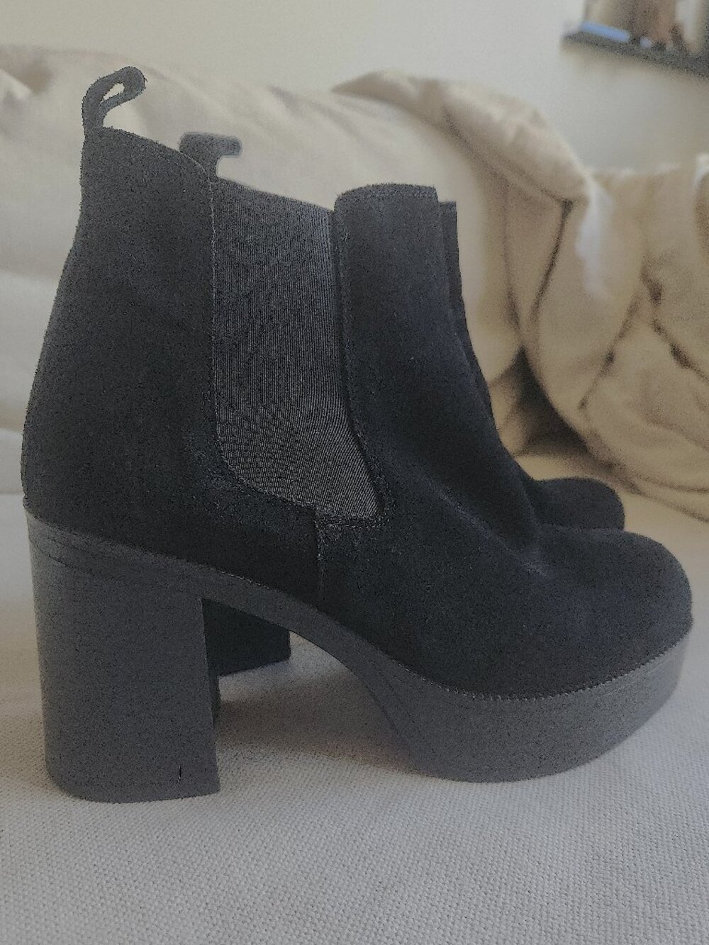 L’Intervalle Black Suede Platform Chelsea Boots - Sz 41 (US 10)